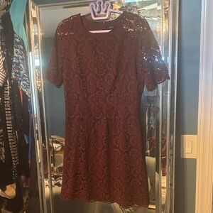 Maroon Lace Madewell Dress